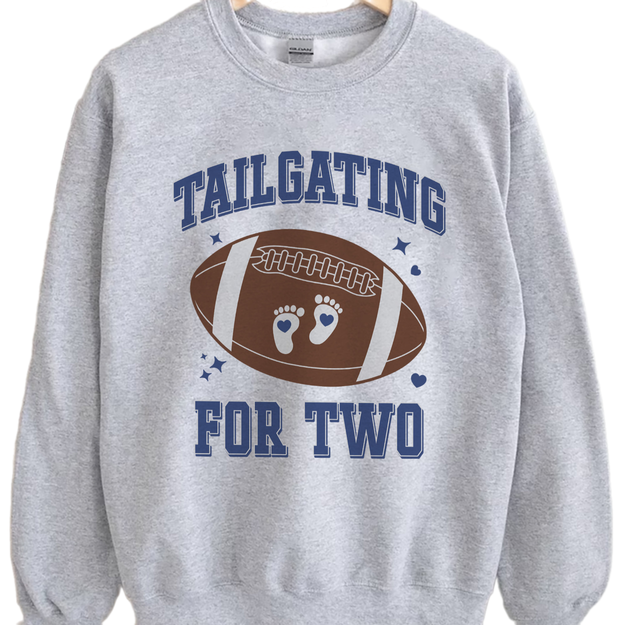 Football Pregnancy Announcement Shirt, Fall Maternity Sweatshirt, Football Gender Reveal, Baby Shower Top Gift, Tailgating for Two Hoodie