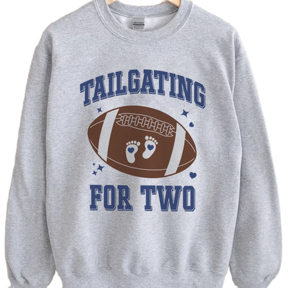 Football Pregnancy Announcement Shirt, Fall Maternity Sweatshirt, Football Gender Reveal, Baby Shower Top Gift, Tailgating for Two Hoodie