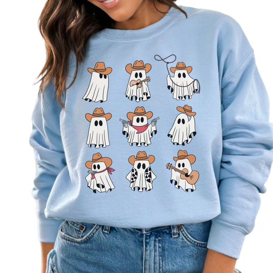 Cowboy Ghost Shirt, Western Halloween Sweatshirt, Cute Spooky Shirt