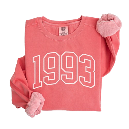 Birth Year Sweatshirt, Birthday Sweatshirt, Personalized Birthday Gift, Trendy Birth Year Shirt