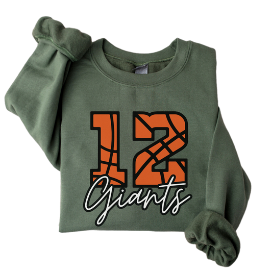 Basketball Number Sweatshirt, Personalized Basketball Mom, Basketball Team Gift