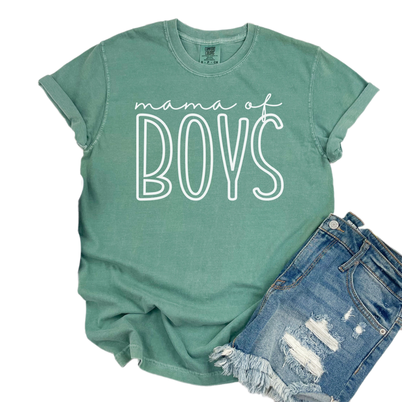 Comfort Colors Raising Boys Shirt, Outnumbered by Boys Shirt