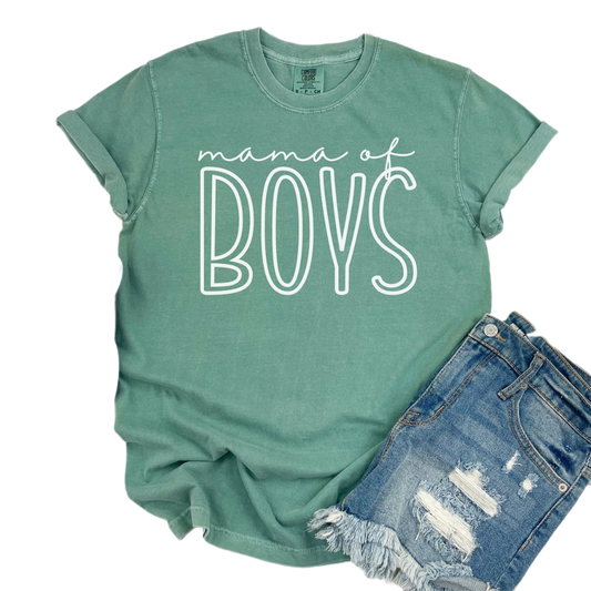 Comfort Colors Raising Boys Shirt, Outnumbered by Boys Shirt