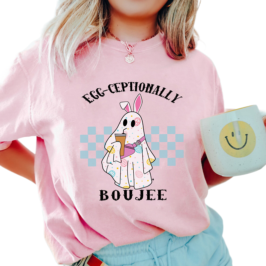 Egg Ceptionally Boujee Sweatsjort, Easter Eggs Shirt, Easter Bunny Peeps Shirt, Happy Easter Day Shirt, Easter Shirt, Leopard Easter Day Tee