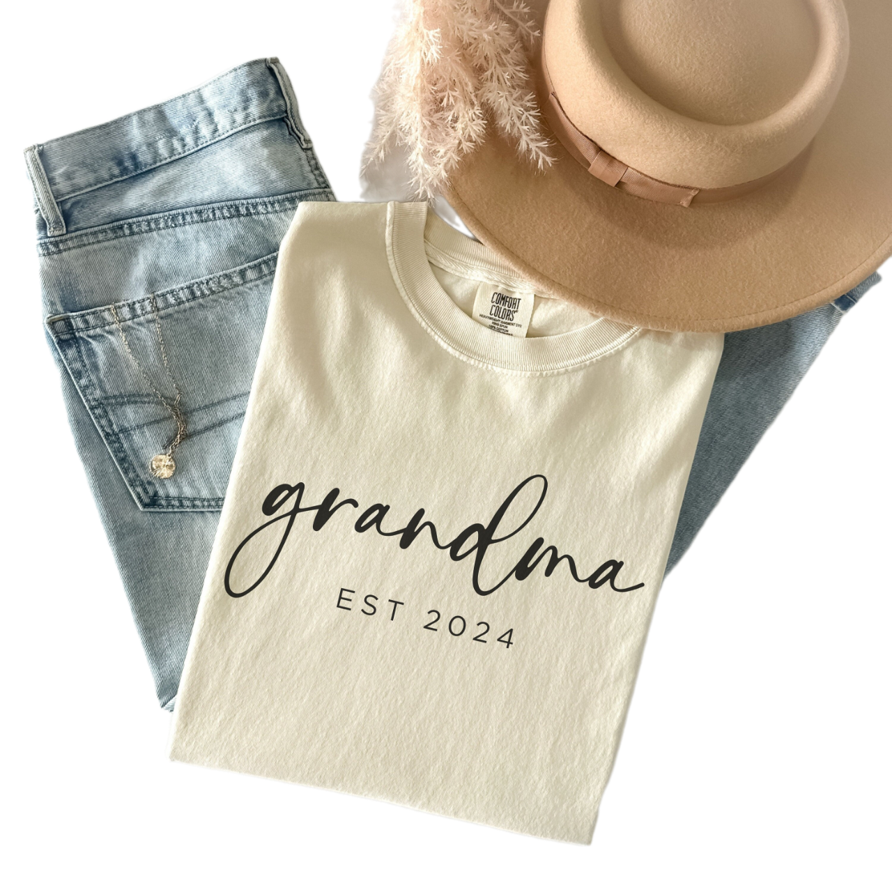 Custom Grandma Shirt, Grandma Est 2024 Shirt, Gift for Grandma, Mother's Day