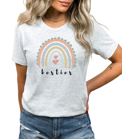 Besties rainbow shirt, best friend shirts, bestie gift