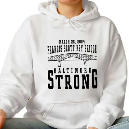 Francis Scott Key Bridge Collapse Shirt, Baltimore Strong Tee Shirt, Remembrance Patapsco River Baltimore Strong Sweatshirt Hoodie