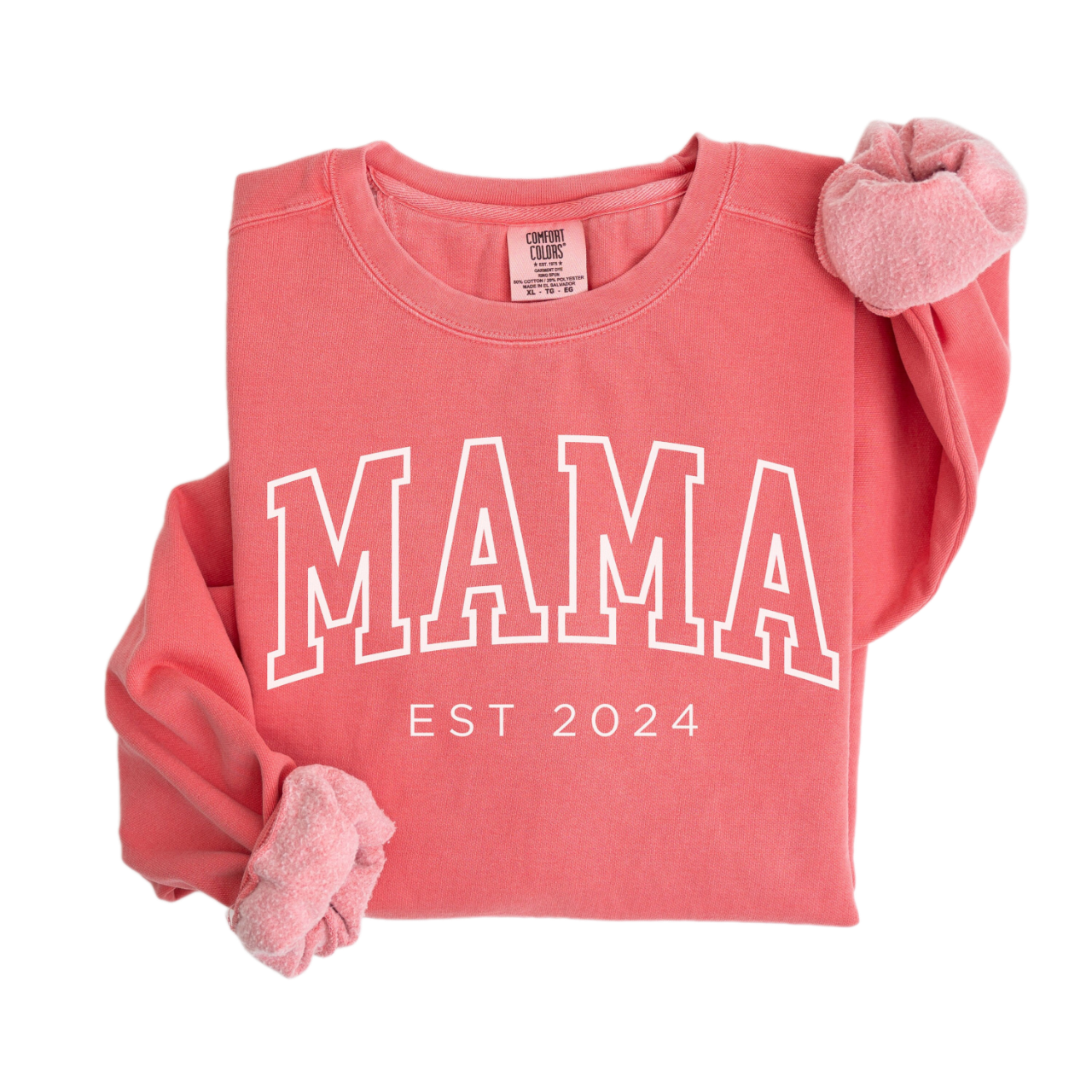 Mama Est 2024 Sweater, Comfort Colors Mom Sweatshirt, Gift for Mom, Cool Mom