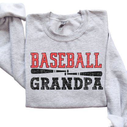 Baseball Grandpa Sweatshirt, Custom Grandpa Baseball Sweater, Baseball Papa Shirt