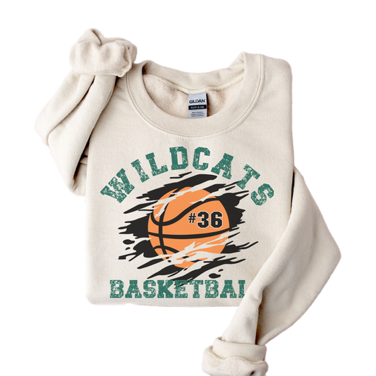 Custom Basketball Sweatshirt, Personalized Basketball Mom, Basketball Number Sweater