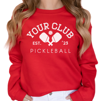 Personalized pickleball club sweatshirt, pickleball team sweat shirt, pickleball gift, pickleball sweatshirts