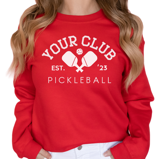 Personalized pickleball club sweatshirt, pickleball team sweat shirt, pickleball gift, pickleball sweatshirts