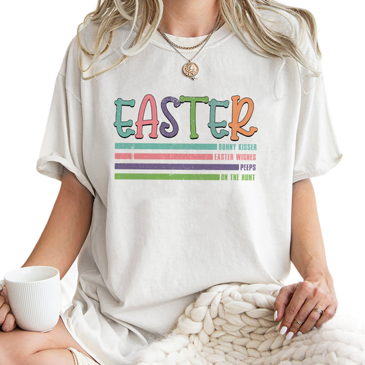 Easter Bunny Kisser Easter Wishes Peeps On The Hunt Shirt, Trending Unisex Tee Shirt, Unique Shirt Gift,Happy Easter Day Shirt, Easter Shirt