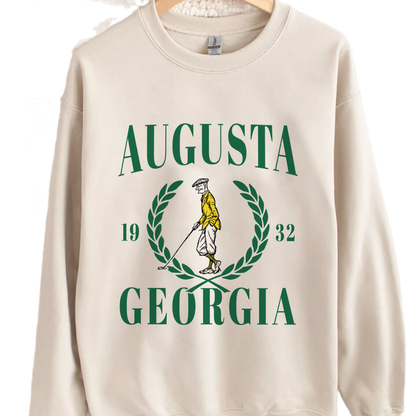 Augusta Georgia Golf Shirt, Gift For Golfers, Augusta Vintage Style Golf Sweatshirt, Distressed Augusta Sweatshirt Hoodie