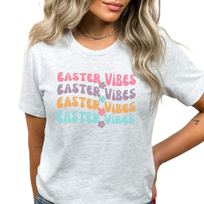 Easter Vibes Shirt, Retro easter vibes shirt, easter shirt, vintage easter shirt, easter shirt women, cute easter shirt