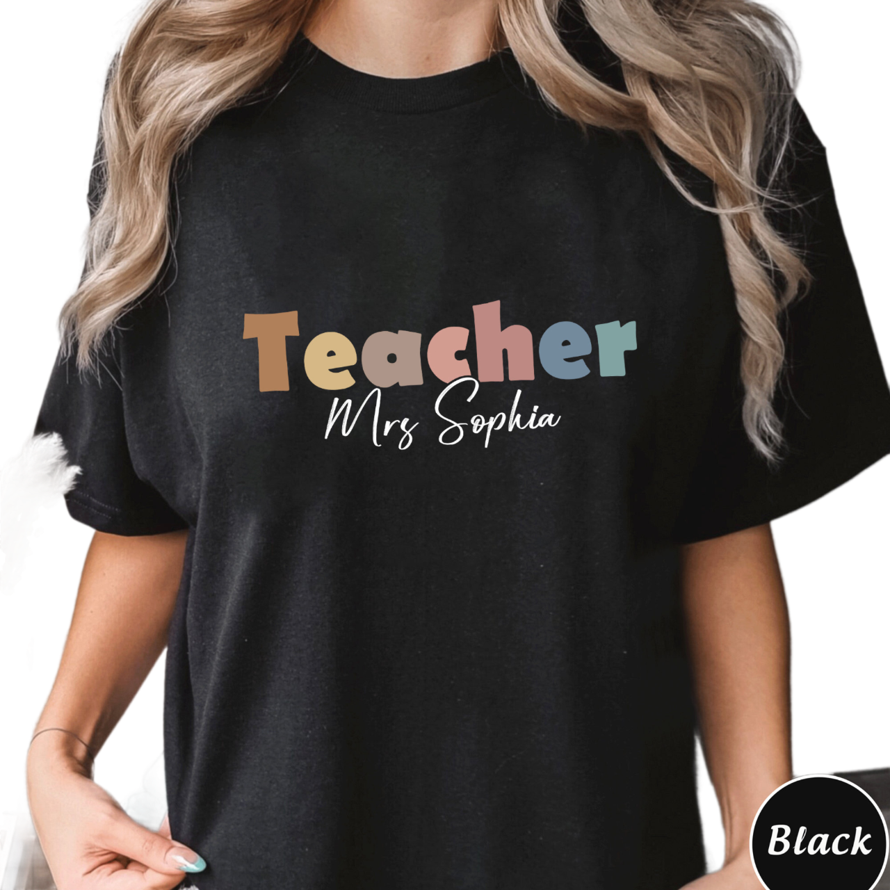 Custom Name Teacher Sweatshirt, Teacher Appreciation gift, Gift for Teacher, Retro Teacher shirt, Teacher Mrs Sweatshirt, Cute Teacher Tee