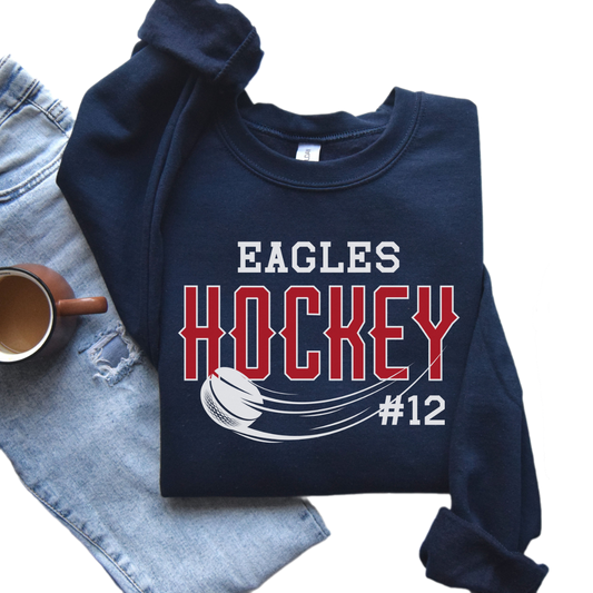 Personalized Hockey Hoodie, Hockey Team Pullover, Hockey Gift, Custom Hockey Team