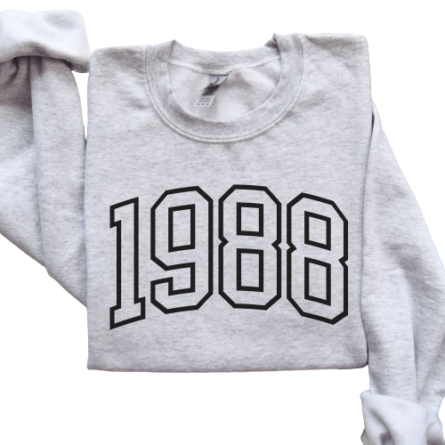 Birth Year Sweater, Personalized Birthday Gift, Womens Birthday Sweatshirt, 30th Birthday