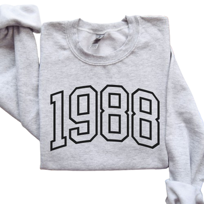 Birth Year Sweater, Personalized Birthday Gift, Womens Birthday Sweatshirt, 30th Birthday