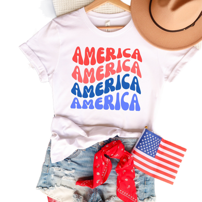 America Groovy shirt, retro America shirt, 4th of July shirt