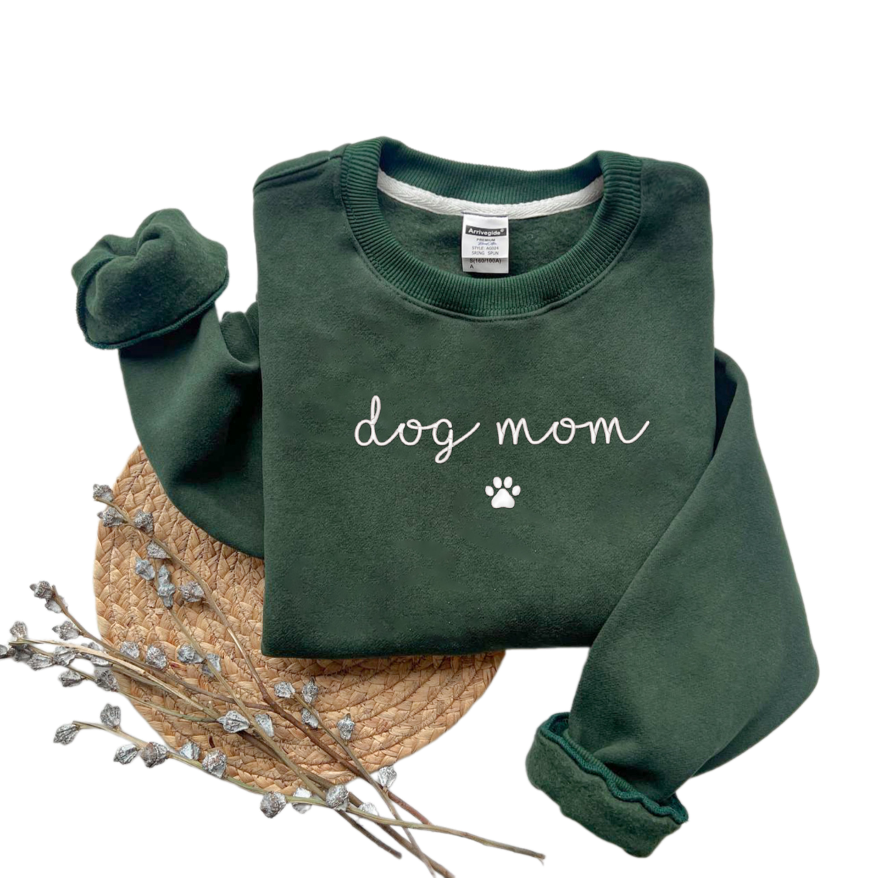 Embroidered Dog Mom Sweatshirt, Mom Life Sweatshirt, Mothers Day Gift, Embroidered Dog Mom Sweatshirt, Dog Mom Gift For Motherday