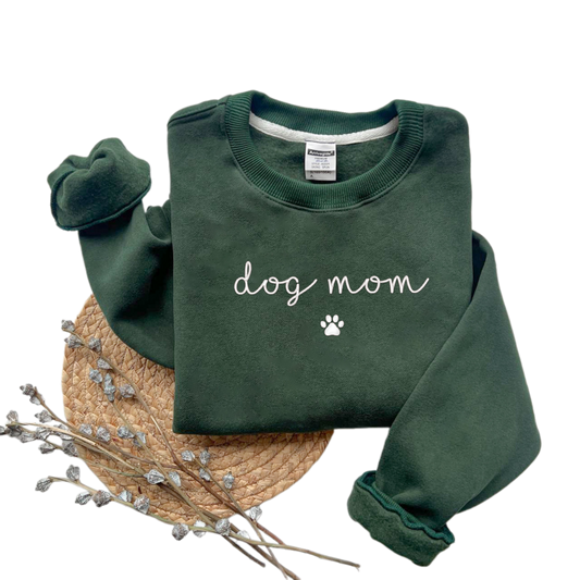 Embroidered Dog Mom Sweatshirt, Mom Life Sweatshirt, Mothers Day Gift, Embroidered Dog Mom Sweatshirt, Dog Mom Gift For Motherday