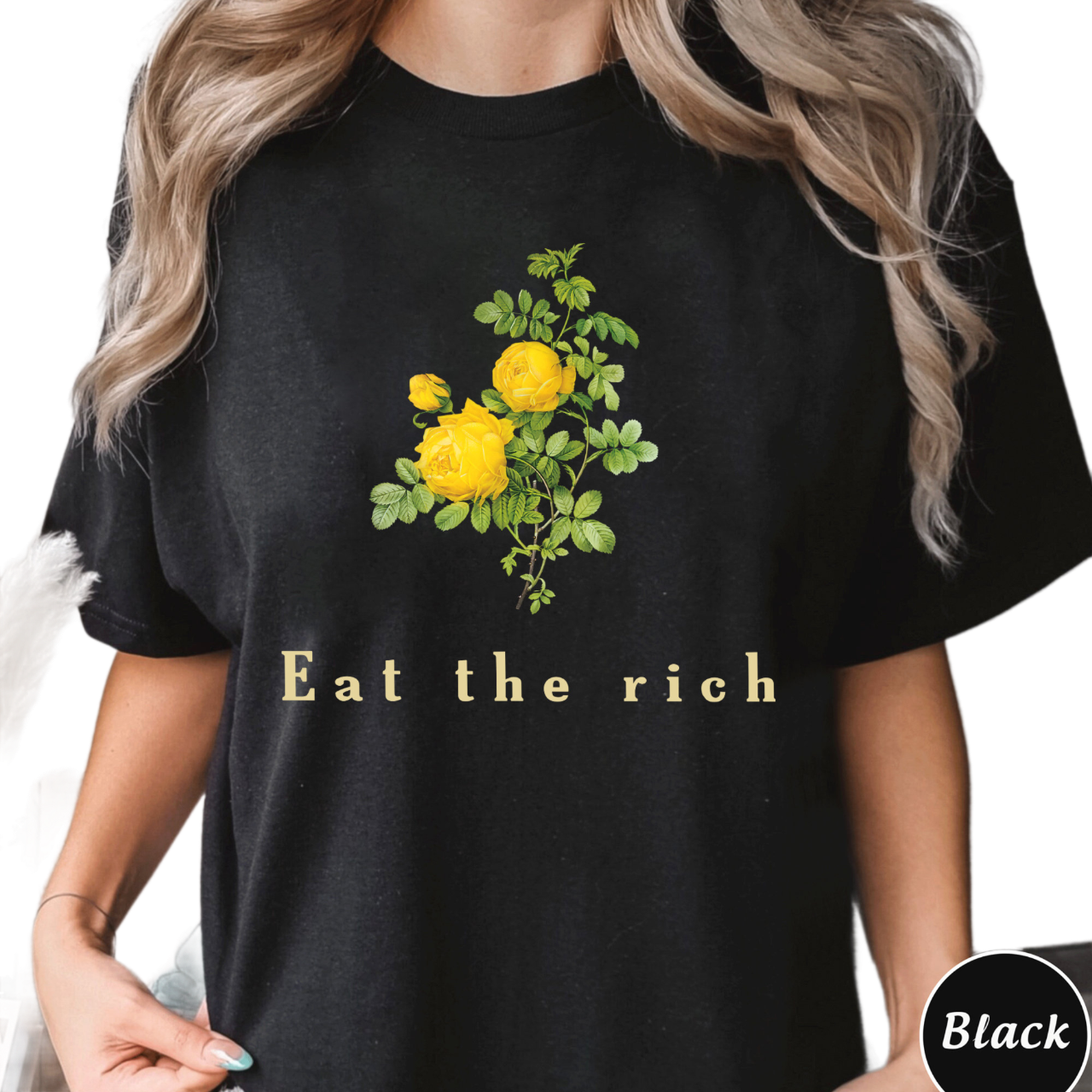 Eat The Rich Shirt, Trending Unisex Tee Shirt, Activist Vintage Aesthetic Tee,Botanical Feminist Cute Shirt, Eat The Rich Sweatshirt Hoodie