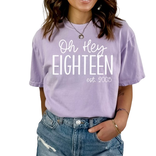 Comfort Colors 18th Birthday Shirt, Hello 18 Shirt, 18th Birthday Shirt