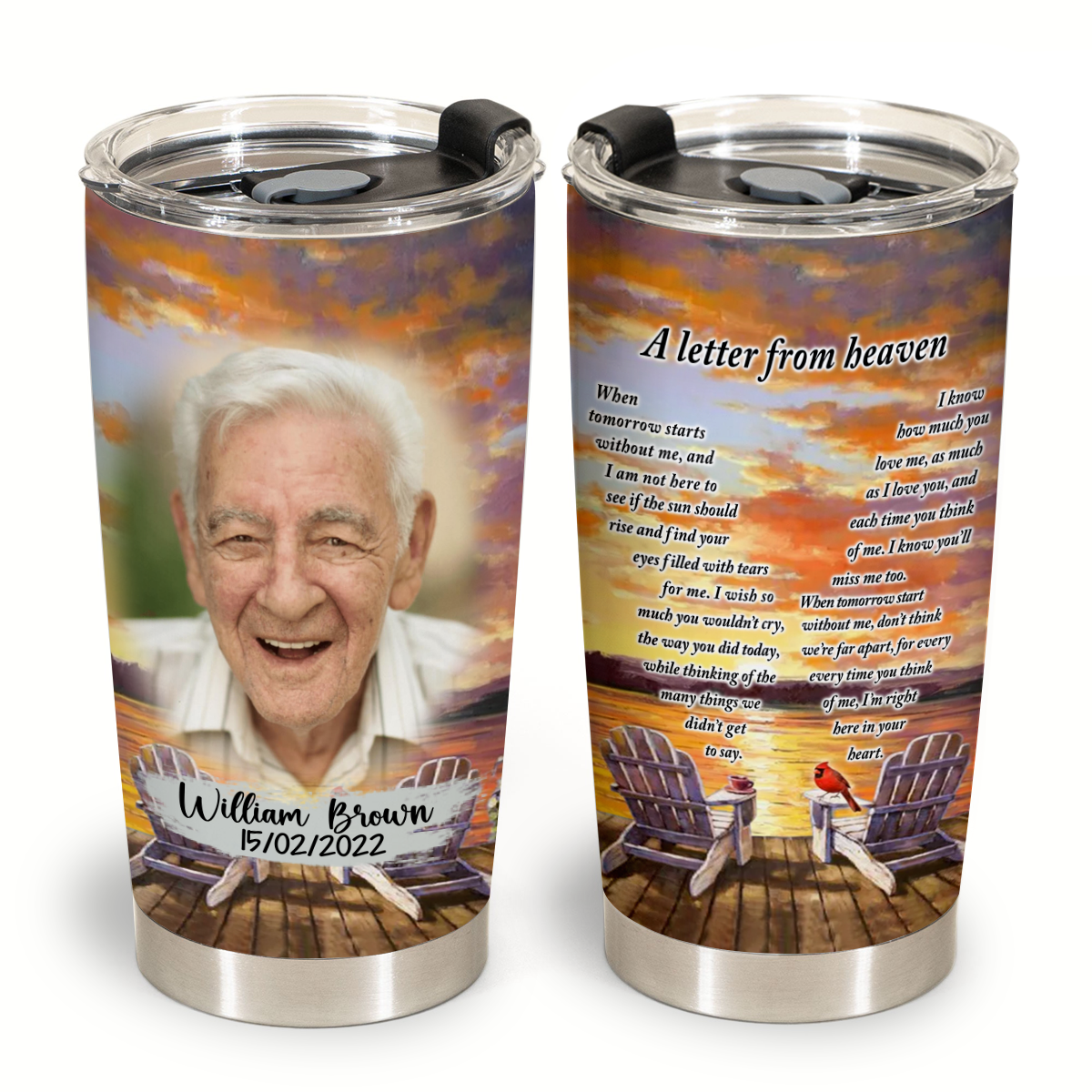 Personalized Cardinal Memorial Tumbler A Letter From Heaven