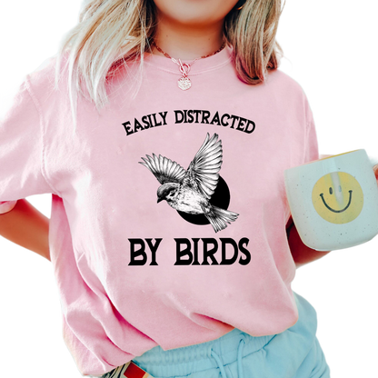 Easily Distracted By Birds Shirt, Trending Unisex Tee Shirt, Unique Shirt Gift,Funny Bird Watcher Shirt, Bird Nerd Hoodie, National Bird Day