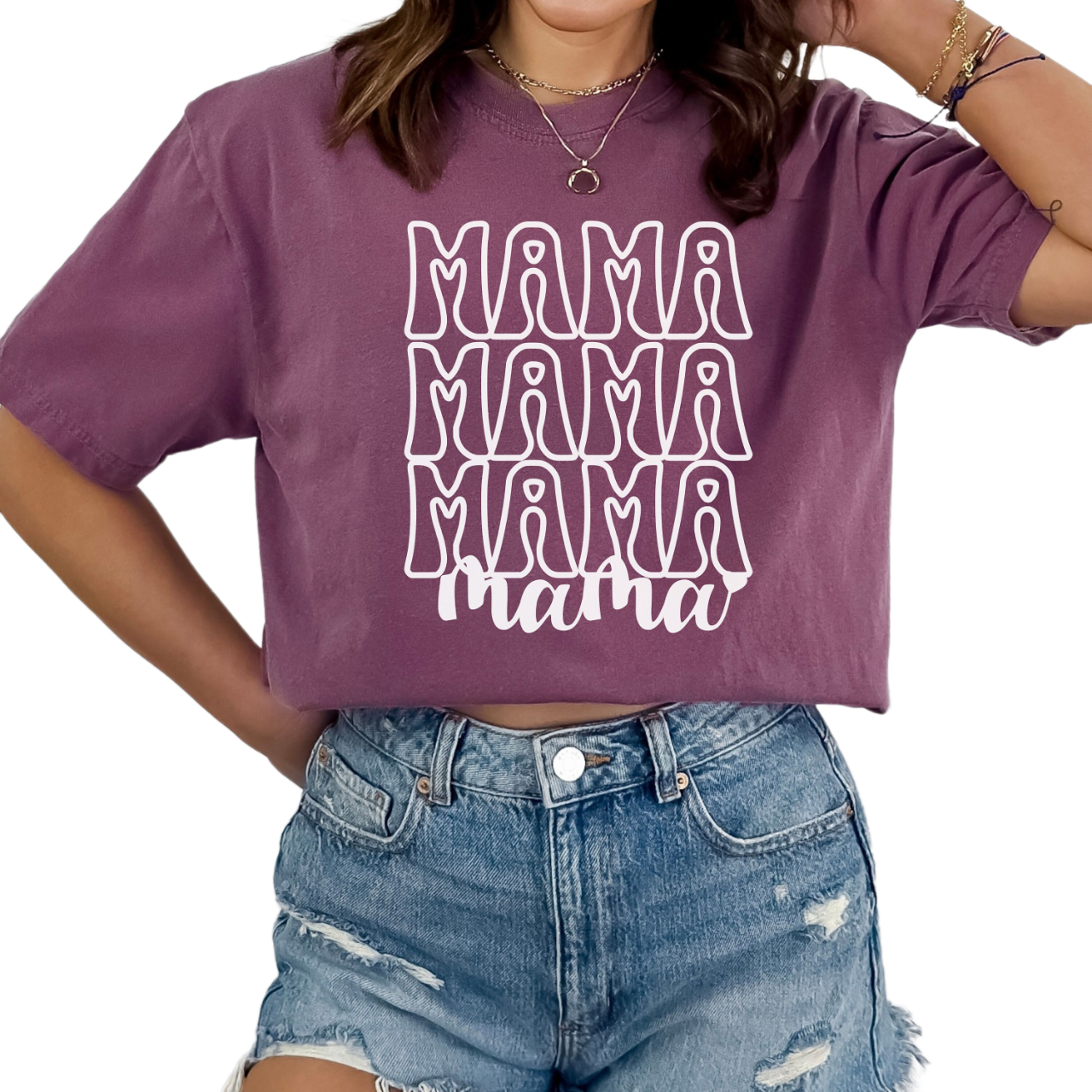 Comfort Colors Mama Shirt, Groovy Mom Shirt