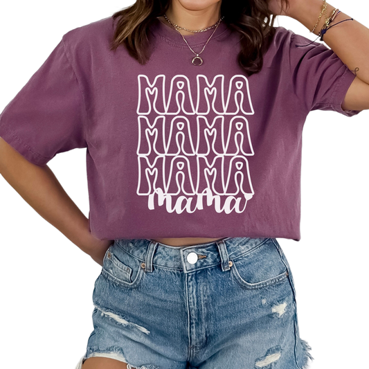 Comfort Colors Mama Shirt, Groovy Mom Shirt