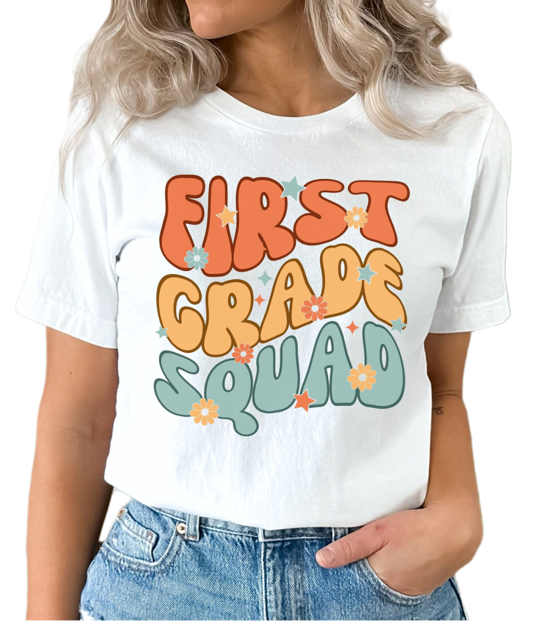 First Grade Squad Shirt, 1st Grade Teacher Shirt, Grade Level Teacher Shirts, Back to School Teacher Shirt, Groovy First Grade Team Tshirt