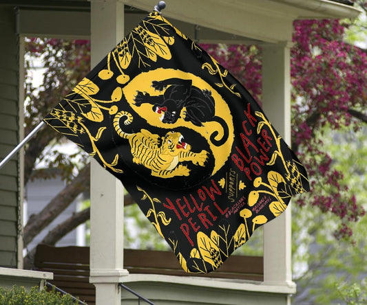 Yellow Peril Support Black Power Flag Stop AAPI Hate Asian American Asian For Black Decor