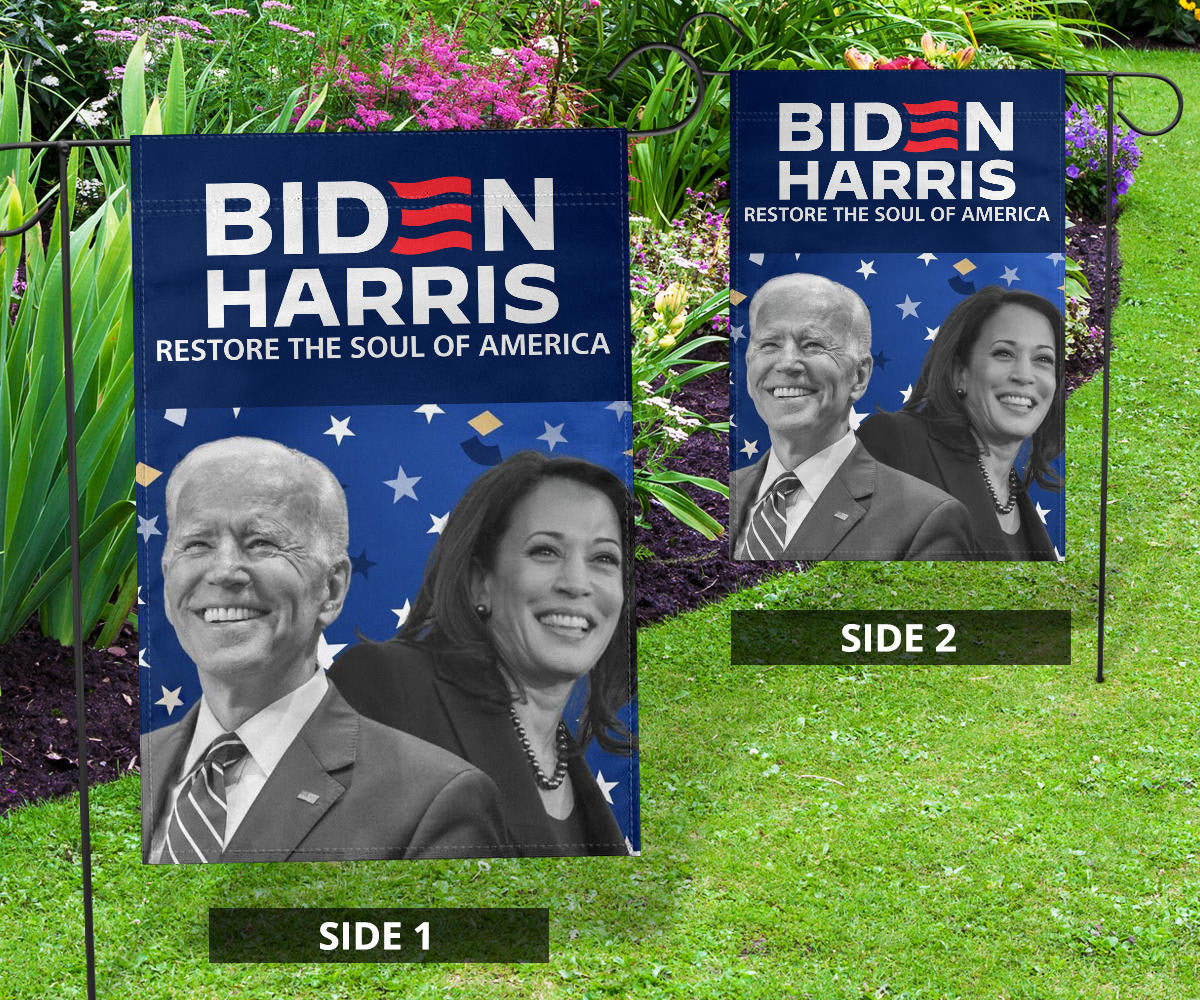 Biden Harris 2024 Restore The Soul Of America Flag Dark Brandon Merch Gifts For Biden Lovers