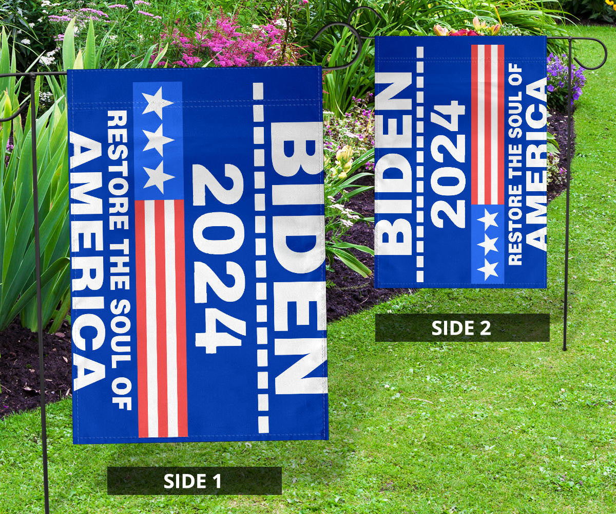 Biden 2024 Restore The Soul Of America Flag Re-Elect Joe Biden For President 2024 Banner