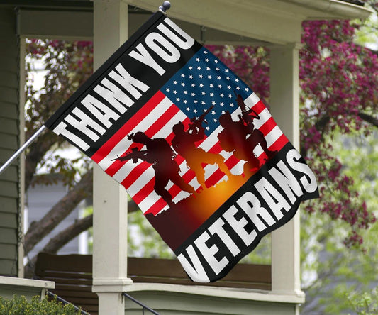 Thank You Veterans Flag Honor Veteran American Flag 4Th Of July Independence Gift For Vets