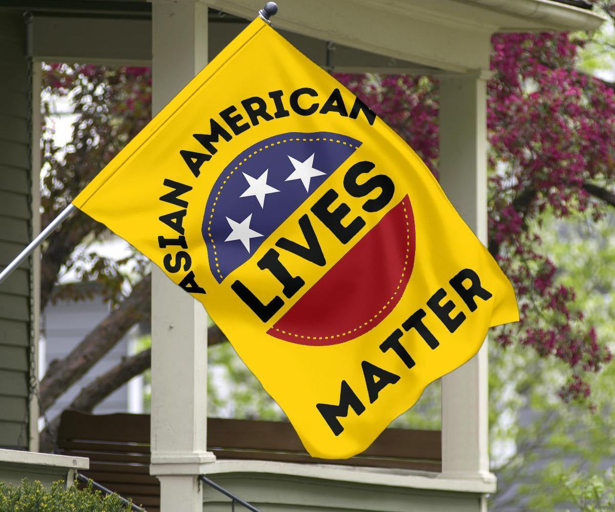 Asian American Lives Matter Flag Asian Lives Matter Stop AAPI Hate Hate Is A Virus Decor