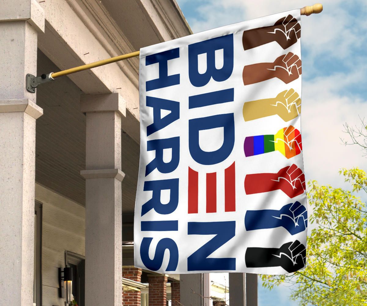 Biden Harris Flag LGBT Voting Biden Campaign 2024 Support BLM Justice Sign Harris Liberal