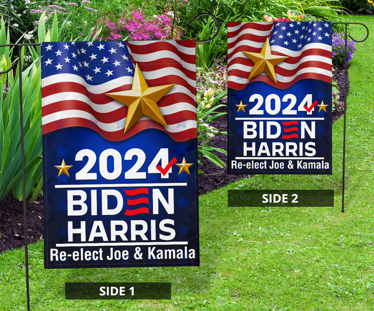 Biden Harris 2024 Flag Re-Elect Joe And Kamala For U.S President Campaign Voting Flag