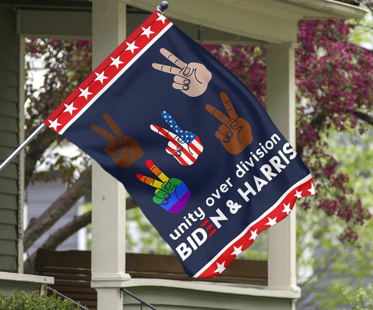 Unity Over Division Biden And Harris Flag For President 2024 Election Flag Unique Yard Ornaments