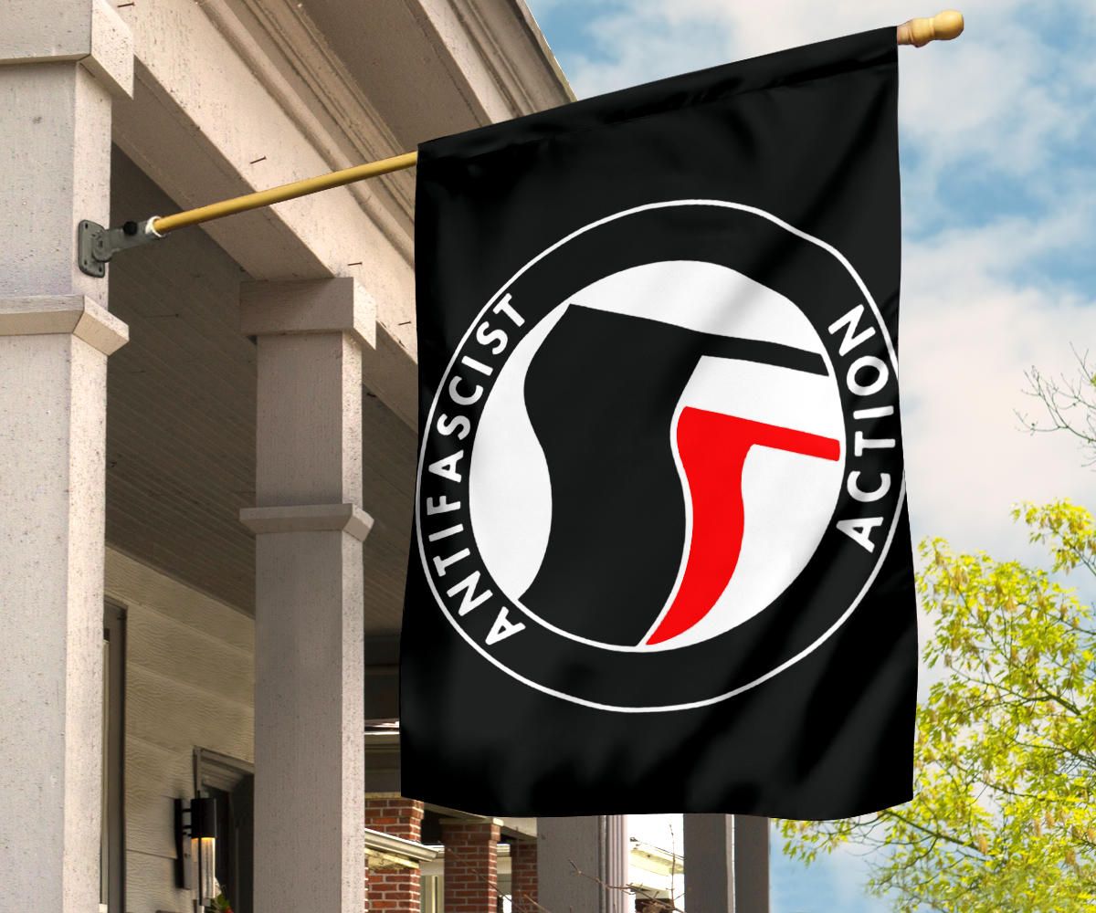 Anti Fascist Action Flag Banner Antifa Protest Anti Racism Flag For Yard Outside Decoration