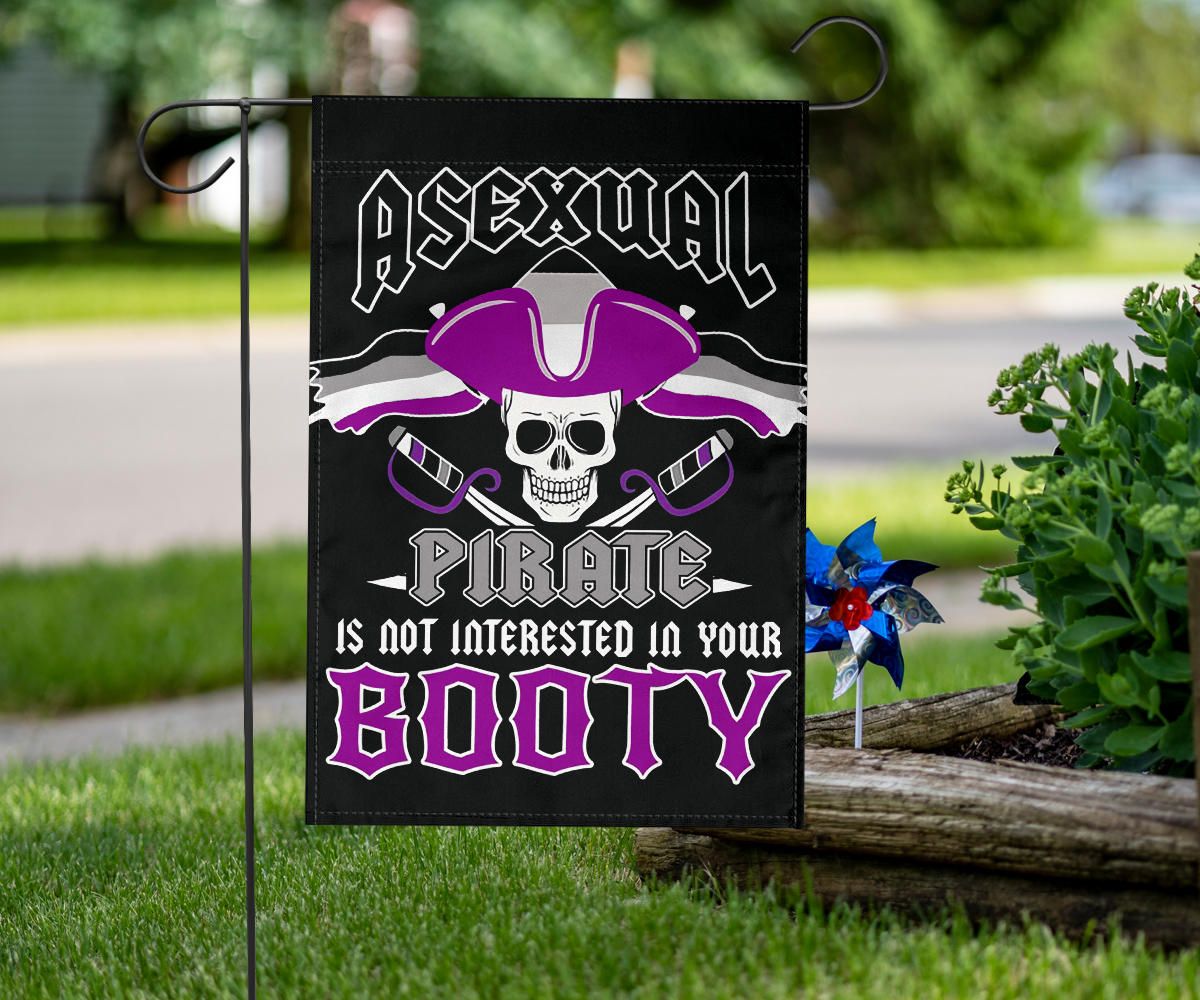 Asexual Flag Asexual Pirate Is Not Interested In Your Booty Flag LGBT Ace Flag