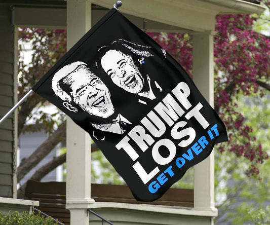 Trump Lost Lol Flag Trump Lost Get Over It Biden Harris Merchandise Funny Anti Trump