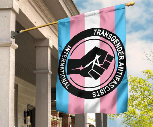 Trans Flag Transgender Anti Fascist International Power Fist Anti Homophobic Pride Merch