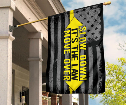 Thin Yellow Line Flag Move Over Slow Down It's The Law Move Over Flag Gift Dispatcher 911 Police