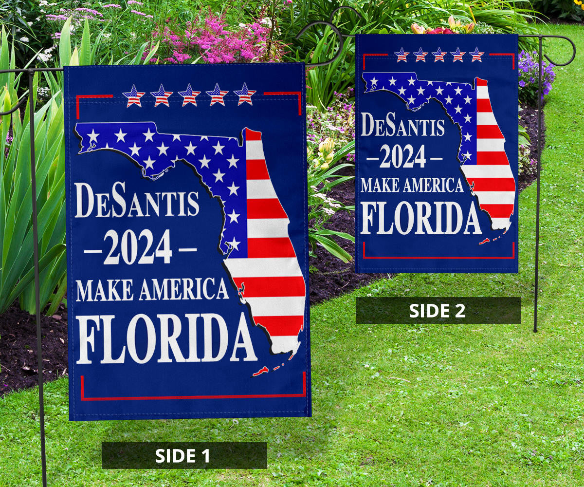 DeSantis 2024 Flag Make America Florida Ron Desantis Campaign Slogan Political Flags