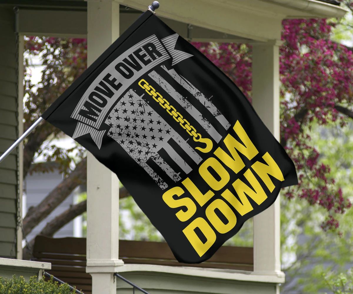 Thin Yellow Line Flag Move Over Slow Down Tow Truck Drivers Flag Gift For Home Decor