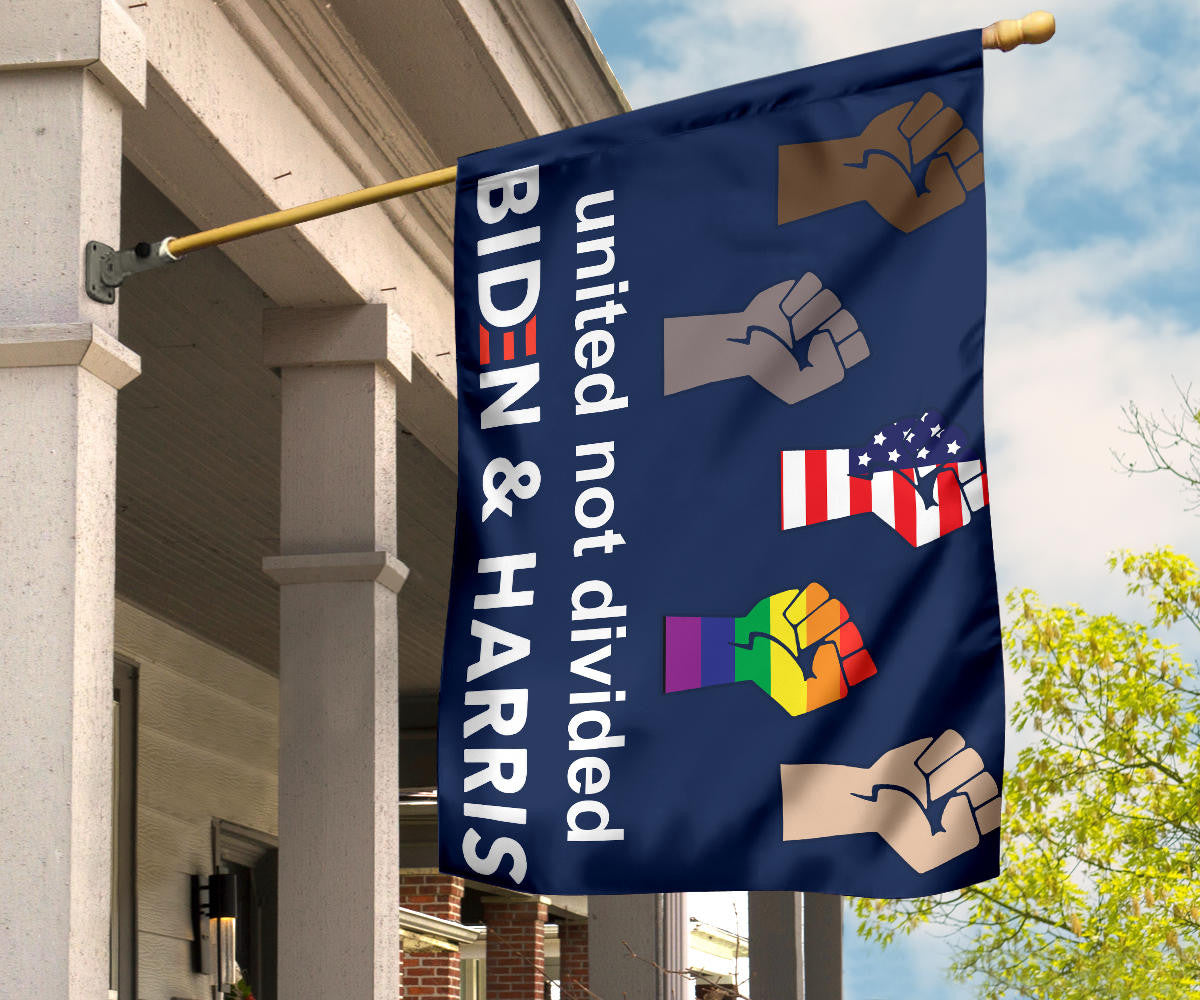 United Not Divided Biden And Harris Flag Patriotic LGBT Voters Biden Political Lawn Flags