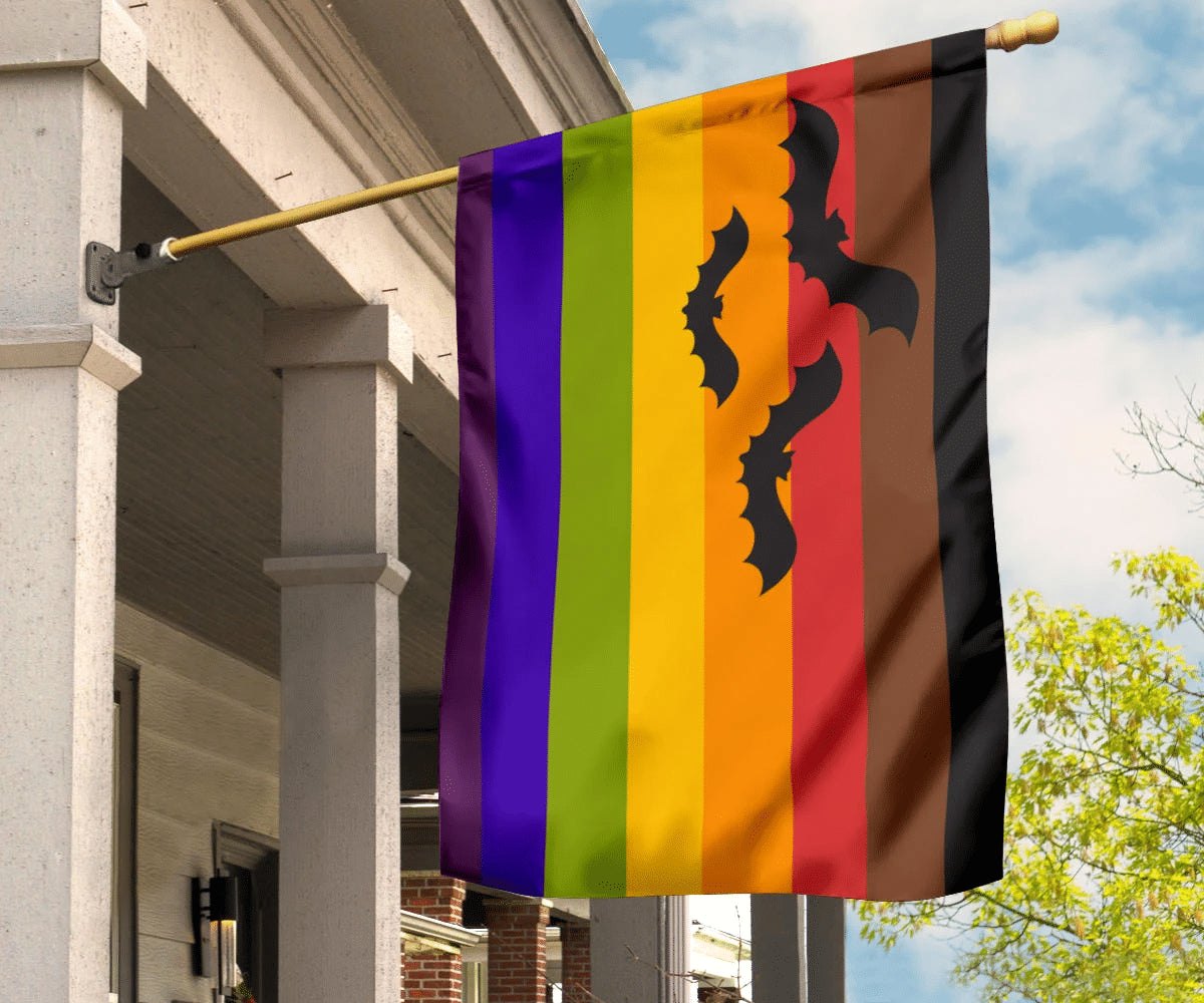 Halloween Pride Flag Bat Philadelphia Pride Flag Halloween Theme Decorations